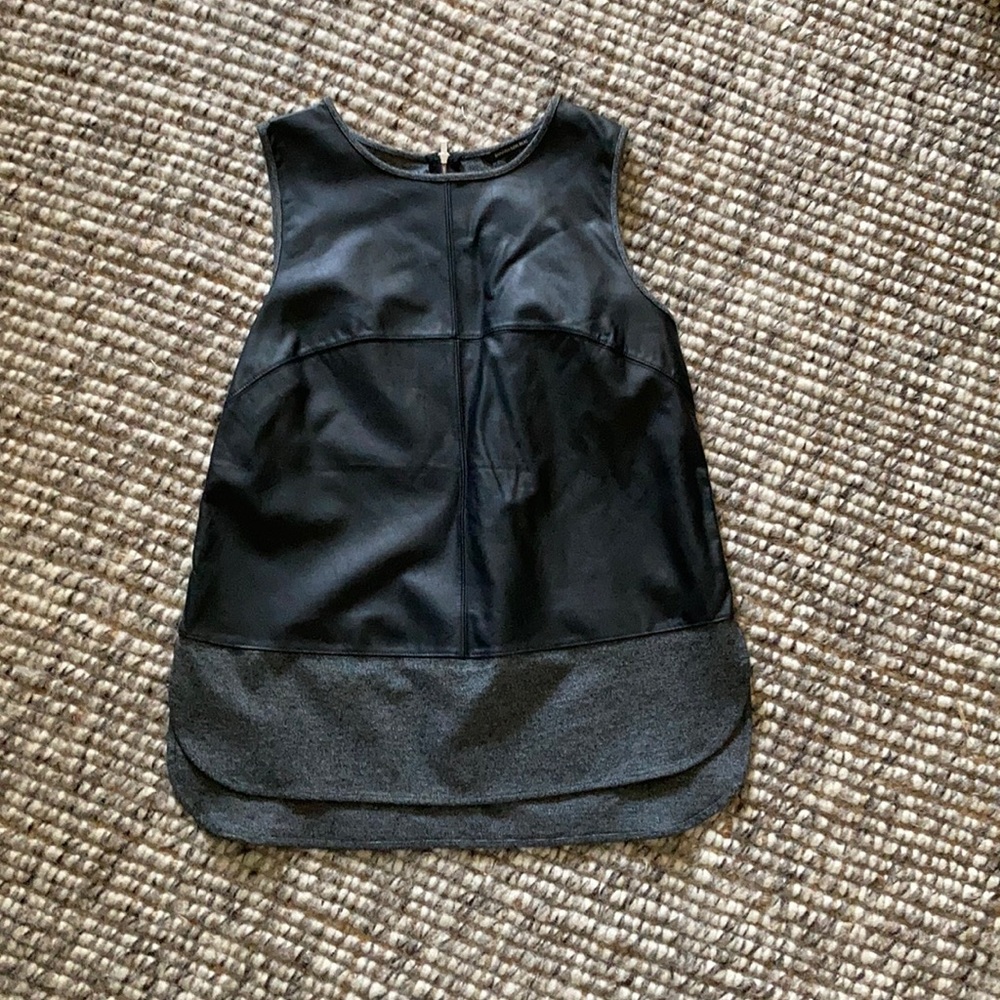Faux leather shell
